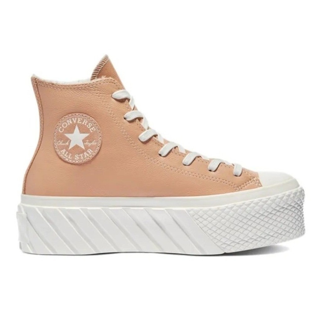 Converse Chuck Taylor All Star 2X Platform High Top Leather Sherpa women 10